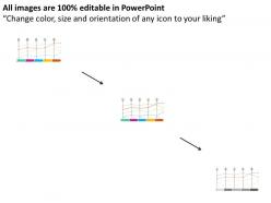Idea generation and result analysis linear timeline flat powerpoint design
