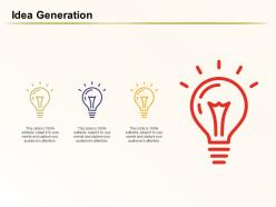 Idea generation audiences attention finance ppt powerpoint ideas