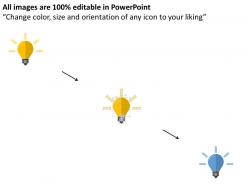 Idea generation bulb for sales flat powerpoint design