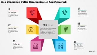 Idea generation dollar communication and teamwork flat powerpoint design