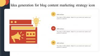 Idea Generation For Blog Content Marketing Strategy Icon