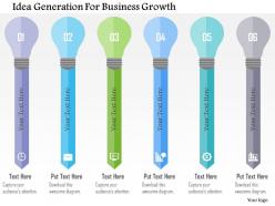 Idea Generation For Business Growth Flat Powerpoint Design