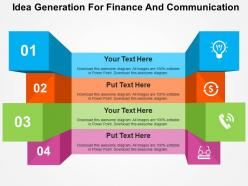 Idea Generation For Finance And Communication Flat Powerpoint Design