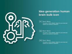 Idea generation human brain bulb icon