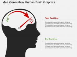 Idea generation human brain graphics flat powerpoint design