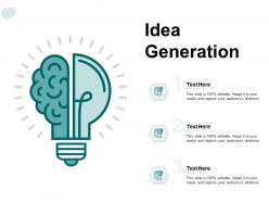 Idea generation knowledge marketing e311 ppt powerpoint presentation file outline