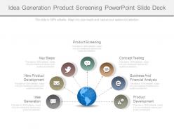 Idea generation product screening powerpoint slide deck