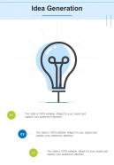 Idea Generation Recruitment Proposal One Pager Sample Example Document