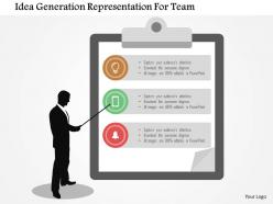 Idea generation representation for team flat powerpoint design