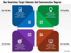 Idea Generation Target Selection And Communication Diagram Flat Powerpoint Design