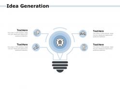 Idea generation technology bulb ppt powerpoint presentation gallery sample
