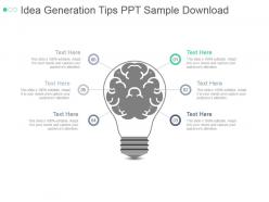 Idea generation tips ppt sample download