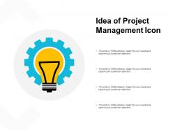 Idea of project management icon