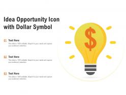 Idea opportunity icon with dollar symbol