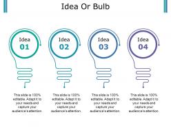 89458020 style variety 3 idea-bulb 4 piece powerpoint presentation diagram infographic slide