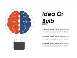 Idea or bulb ppt infographics