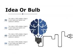 Idea or bulb ppt portfolio brochure