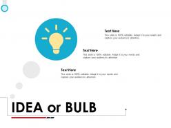 Idea or bulb ppt powerpoint presentation file demonstration