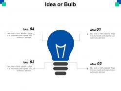 62278450 style variety 3 idea-bulb 4 piece powerpoint presentation diagram infographic slide