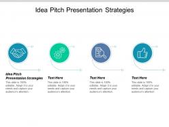 Idea pitch presentation strategies ppt powerpoint presentation ideas grid cpb