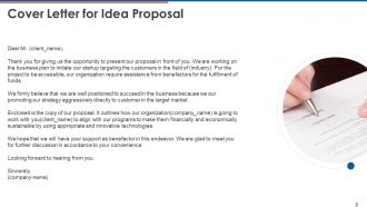 Idea proposal powerpoint presentation slides