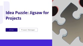 Idea Puzzle Jigsaw For Projects PPT Information AT