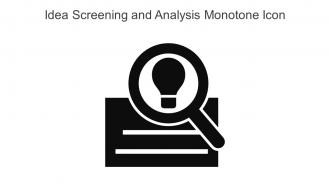 Idea Screening And Analysis Monotone Icon In Powerpoint Pptx Png And Editable Eps Format