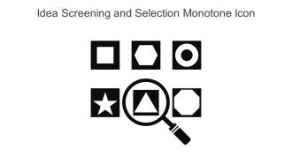 Idea Screening And Selection Monotone Icon In Powerpoint Pptx Png And Editable Eps Format