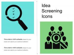 Idea screening icons