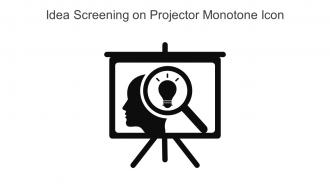 Idea Screening On Projector Monotone Icon In Powerpoint Pptx Png And Editable Eps Format