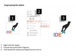 Idea selection process diagram flat powerpoint desgin