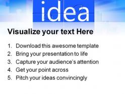 Idea shapes metaphor powerpoint backgrounds and templates 0111