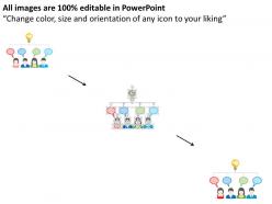 Idea sharing concept with team management flat powerpoint design
