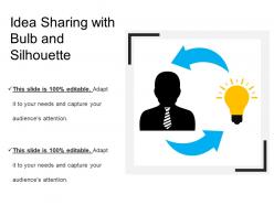 Idea Sharing With Bulb And Silhouette