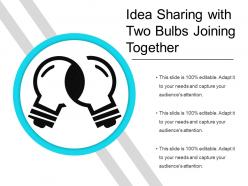 Idea Sharing With Two Bulbs Joining Together