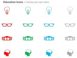 Idea spectacles university thought process ppt icons graphics