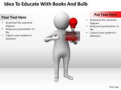 Idea To Educate With Books And Bulb Ppt Graphics Icons Powerpoint