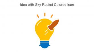 Idea With Sky Rocket Colored Icon In Powerpoint Pptx Png And Editable Eps Format