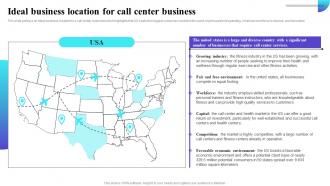 Ideal Business Location For Call Center Business Inbound Call Center Business Plan BP SS