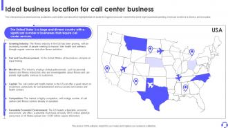 Ideal Business Location For Call Center Business Outbound Call Center Business Plan BP SS