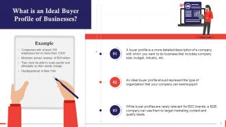 Ideal Buyer Profile Of Businesses Training Ppt