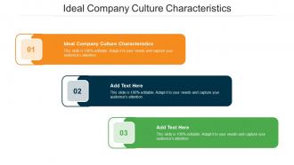 Ideal Company Culture Characteristics Ppt Powerpoint Presentation Slides Show Cpb
