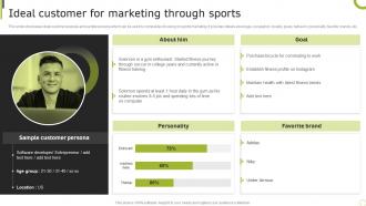 Ideal Customer For Marketing Through Sporting Brand Comprehensive Advertising Guide MKT SS V
