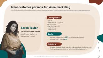 Ideal Customer Persona For Video Marketing Video Marketing Strategies To Increase Customer