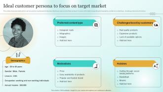 Ideal Customer Persona To Focus On Target Market Marketing Plan To Enhance Business Mkt Ss