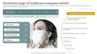 Ideal Home Page Of Healthcare Company Website Promotional Plan Strategy SS V