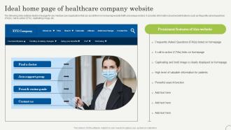 Ideal Home Page Of Healthcare Company Website Strategic Plan To Promote Strategy SS V