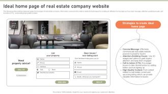 Ideal Home Page Of Real Estate Lead Generation Techniques To Expand MKT SS V