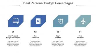 Ideal personal budget percentages ppt powerpoint presentation inspiration skills cpb