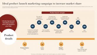 Ideal Product Launch Marketing Campaign To Increase Market Share Mkt Ss V
